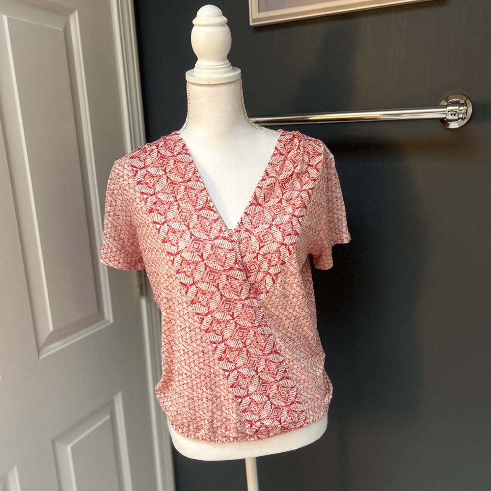 Super Soft Luck Brand short sleeve blouse
